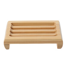 Bamboo Soap Dish for Bathroom Keeps Soap Dry Japanese Style Wooden Holder Extends Soap Life