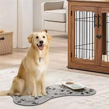 Dog Food Mat Anti-Slip Absorbent Dog Bowl Mats Dog Bowl Mat Dog Accessories Pet Supplies QuickDry DispenserMat(Only Mat)