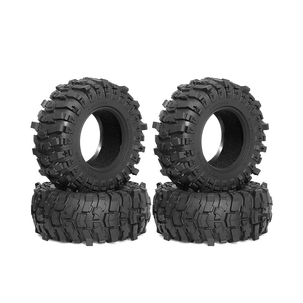 4Pcs 132Mm 2.6Inch Rubber Tire Wheel Tyre For 1/8 1/10 Rc Crawler Car Axial Scx10 Wraith Rr10 Capra Trx4,A 4713746293402