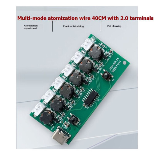 Humidifier Module Kit Ultrasonic Nebulizer Mist Driver Circuit Board with 6 Nozzle Interface Nebulizing Control Board B 2