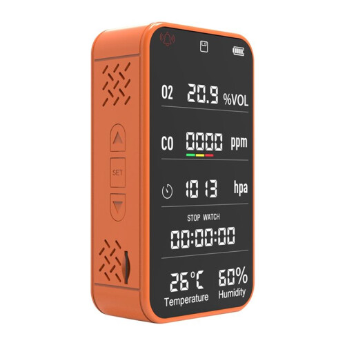 Tuya  Data Storage Oxygen Concentration Air Detector Outdoor Camping Carbon Monoxide Temperature Humidity Meter