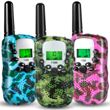 Kids Walkie Talkies 3 Pack Long Range Two Way Radio with LCD Flashlight for Outdoor Adventures