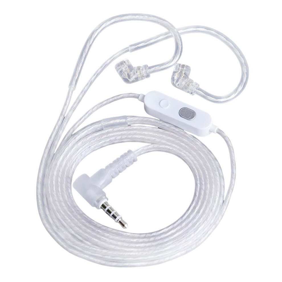 3.5Mm Plated Headphone Cable With Dual Microphones Noise Reduction And Tone Control Silver 9073542681274