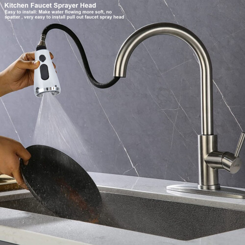Kitchen Faucet Sprayer Head G1/2, Easy to Clean & Rustproof 2