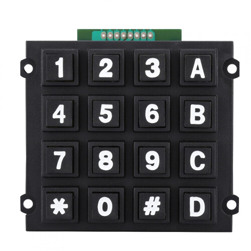 4x4 Keypad Module with 16 Keys, Reliable Tactile Feedback for Arduino and Microcontroller Projects