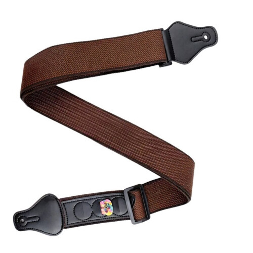 Leather Ends Adjustable Cotton Electric Guitar Strap Acoustic-1