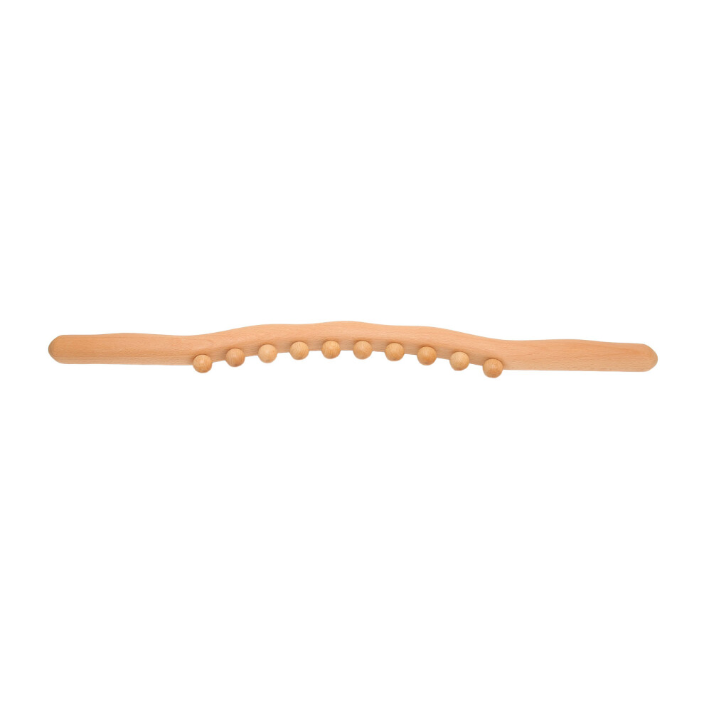 Wooden Massage Stick Wave Handle - 60cm Beech Wood Hand Polished Roller