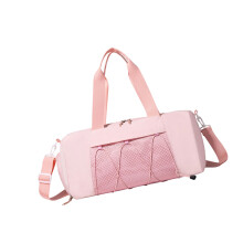 High Capacity Gym Bag Wet Dry Use For Swimming Football-Pink