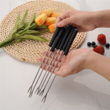 Barbecue Skewers with Handle,Grill Fork for BBQ Camping Cookware Campfire Grill Cooking, Camping Stove BBQ Tools