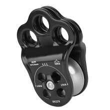 Smooth Rolling Double Bearing Pulley Perfect for-Black Silver