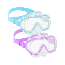 2Pcs Wide View Leakproof Swimming Goggles-Transparent blue plu