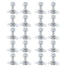 2X L Track Threaded Stud Fittings L-Track Threaded Double Stud Lug Fitting Tie Down, Used with L Track Rails, Silver
