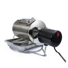 Stainless Steel Coffee Bean Roaster with Drum for Home DIY Beginners, Uniform LowSpeed Rotation