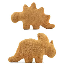 Dino Nugget Plush Pillow Set 2PCS Soft Cute Dinosaur Cushion for Bedroom Decor and Gift