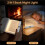 Flat Book Light Rechargeable Clear LED  Reading Light with Timer Dimmable Eye Protection for Bedside Travel Study B 4
