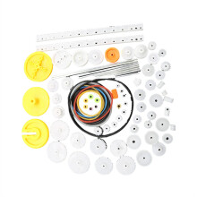 82pcs Robot Gear Set for DIY Motor Projects, Flexible Plastic Gears and Wheels for STEM Robot Car Building