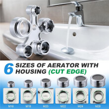 Faucet Aerator Removal Tool,Aerator Key Wrench for Hidden Threaded TF,TJ,TT,JR,STD and Cut Side/Round W/ Housing M16-M28