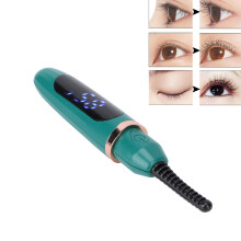 Electric Eye Lash Curler, USB Rechargeable, 3 Temperatures, Green