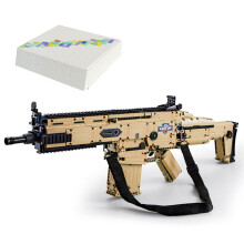 Motorized Blaster Building Kit 1:1 Scale 1406 PCS Mechanical Weapon Model with Shooting Action