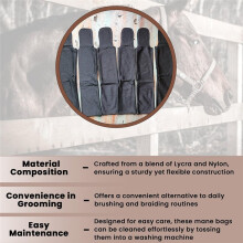 Ranch Hand Horse Mane Bags, 8pcs Horse Tack Supplies,Protect Horse'S Mane From Wind,Sun,Mud,Preventing Tangles