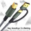 USB-B to USB-C/A Printer Cable Plug and ,Nylon Braided Cord for Printers Digital Piano MIDI Controllers 3