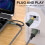 USB-B to USB-C/A Printer Cable Plug and ,Nylon Braided Cord for Printers Digital Piano MIDI Controllers 4