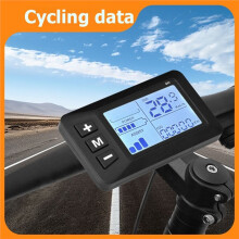 Minipantalla LCD G51 para Bicicleta Eléctrica (24 V-48 V, Conector SM) con Cable de Luces para Accesorios de Bicicleta Eléctrica.