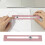 High Accuracy 2-in-1 Compass Ruler Student Drawing Tool Pink 17x3cm 14