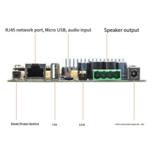 Up2Stream Amp V4 Wireless Audio Amplifier Board 50Wx2 Stereo Multiroom Streaming DAC Decoder Audio Receiver Module