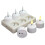3D Wick LED Tea Light Set with Remote Control, Timer, and USB Charging Station 3