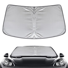 Car Windshield Sun Shade for Honda NBox 20112017, Silver Double Layer UV Blocking Heat Insulation