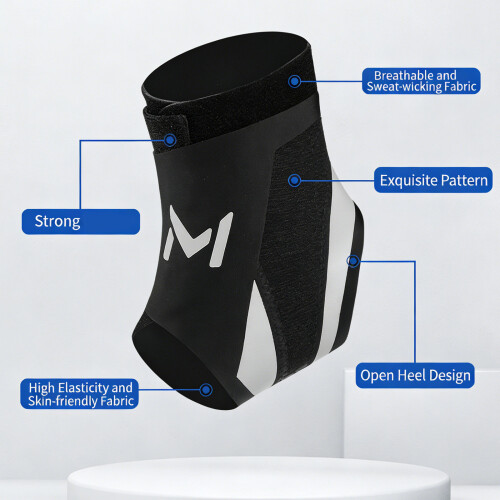 Adjustable Sports Ankle Support with Breathable-black gray 1