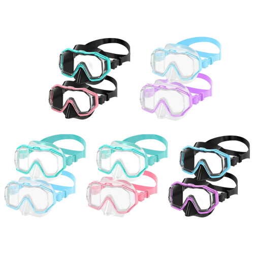 Wide View Water Resistant Swimming Glasses with Adjustable-5 1