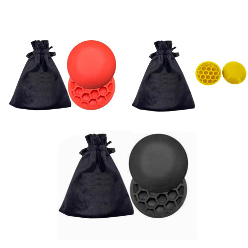 2Pcs Silicone Golf Training Pad Golf Swing Improvement-Yellow 1