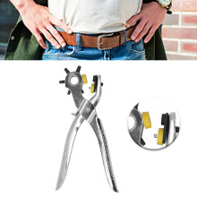 8in Stainless Steel Belt Hole Puncher, Durable & Ergonomic Design