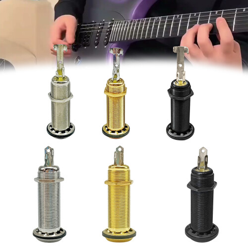Easy Installation 6.35mm Tube Style Jacks Socket-Golden 2 2
