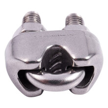32pcs Stainless Steel Cable Clip Saddle Clamp for Ropes 0.3cm 3mm Wire