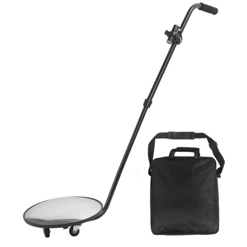 2X Undercarriage Inspection Mirror,Magnifying Under Vehicle Inspection Security Mirror Foldable Adjustable Angle
