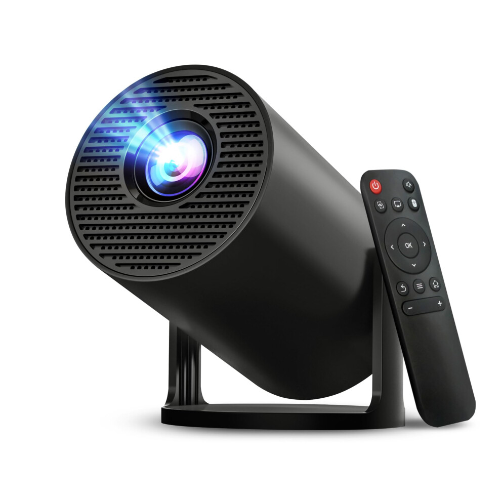 Mini Projector With Wifi 6 And Bluetooth 5.4, 1080P Smart Android 11 Projector With Auto Keystone For Home Theater Black 9073542681922