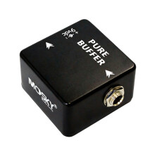 Compact Aluminum Guitar Effects Buffer with Low Noise-Black