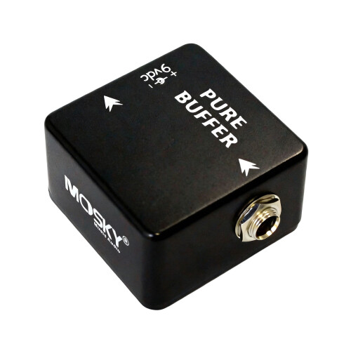 Compact Aluminum Guitar Effects Buffer with Low Noise-Black
