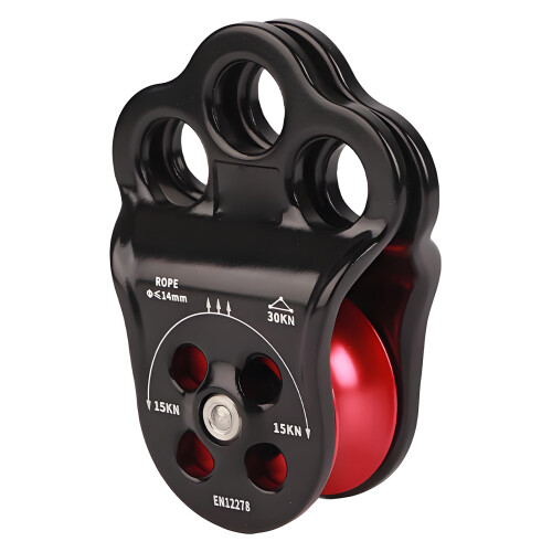 Bearing Enhancing Pulley Providing Smooth Experience-Black Red