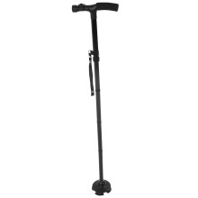 Aluminum Alloy Telescopic Crutches with Torch, 95cm Adjustable Walking Stick
