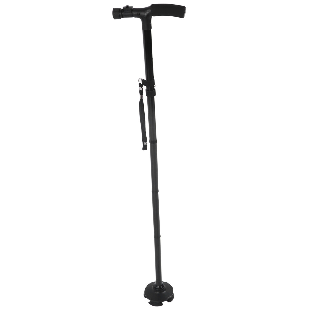 Aluminum Alloy Telescopic Crutches with Torch, 95cm Adjustable Walking Stick