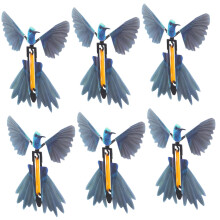 Wind Up Flying Hummingbird Toy Set, Rubber Band Powered Battery Flight for Adults Party