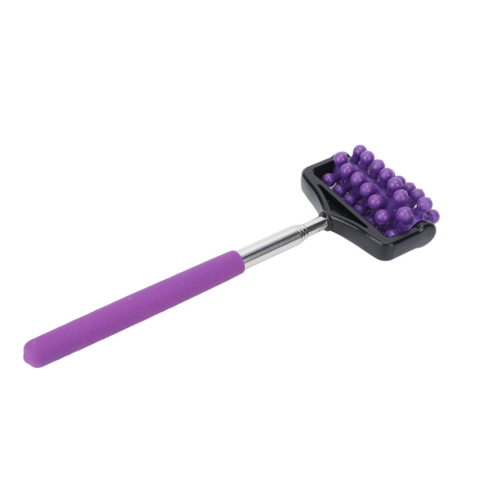 Purple Household Back Massage Stick With Telescopic Design Pain Sore Relief