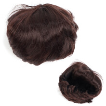 Men's Short Dark Brown Full Wig for Halloween & Role Play, High Temp Fiber