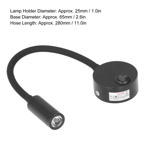 Modern 3W LED Gooseneck Wall Lamp 4000K 2