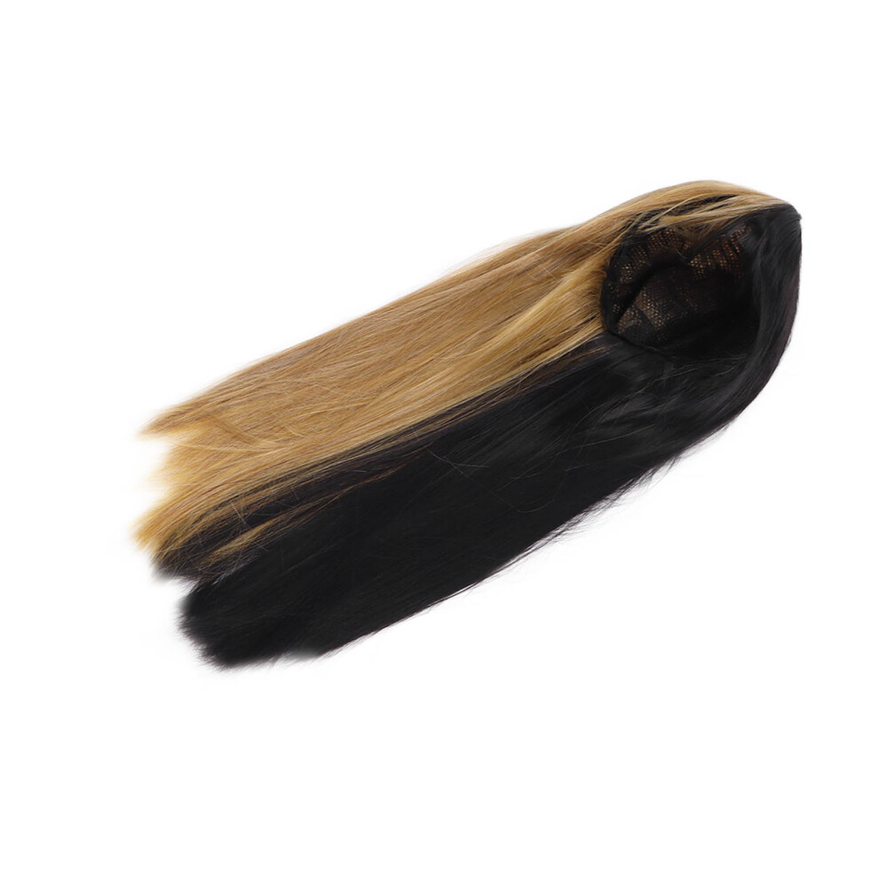 Women Black Flaxen Long Synthetic Wig for Cosplay & Parties