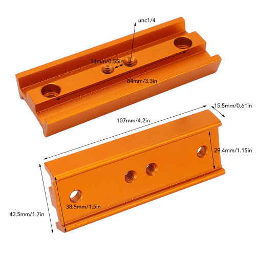 107mm Telescope Dovetail Mounting Plate with Saddle Adapter, Durable Metal for Optical Alignment 1
